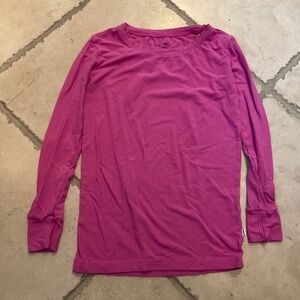 Little Sleepies Bamboo Pink Pajama Top - Size 9-10 Girls Lounge Ribbed